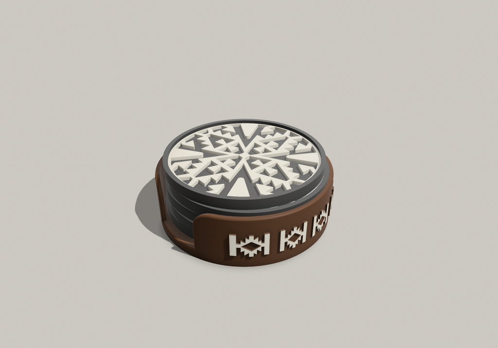 "Eli Belinde" motif for Anatolian Rug Motif Coaster Set