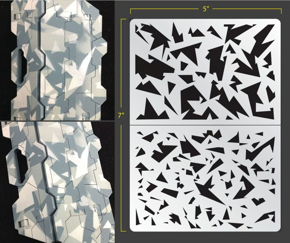 Shard Camo Stencil (works with spray paint)