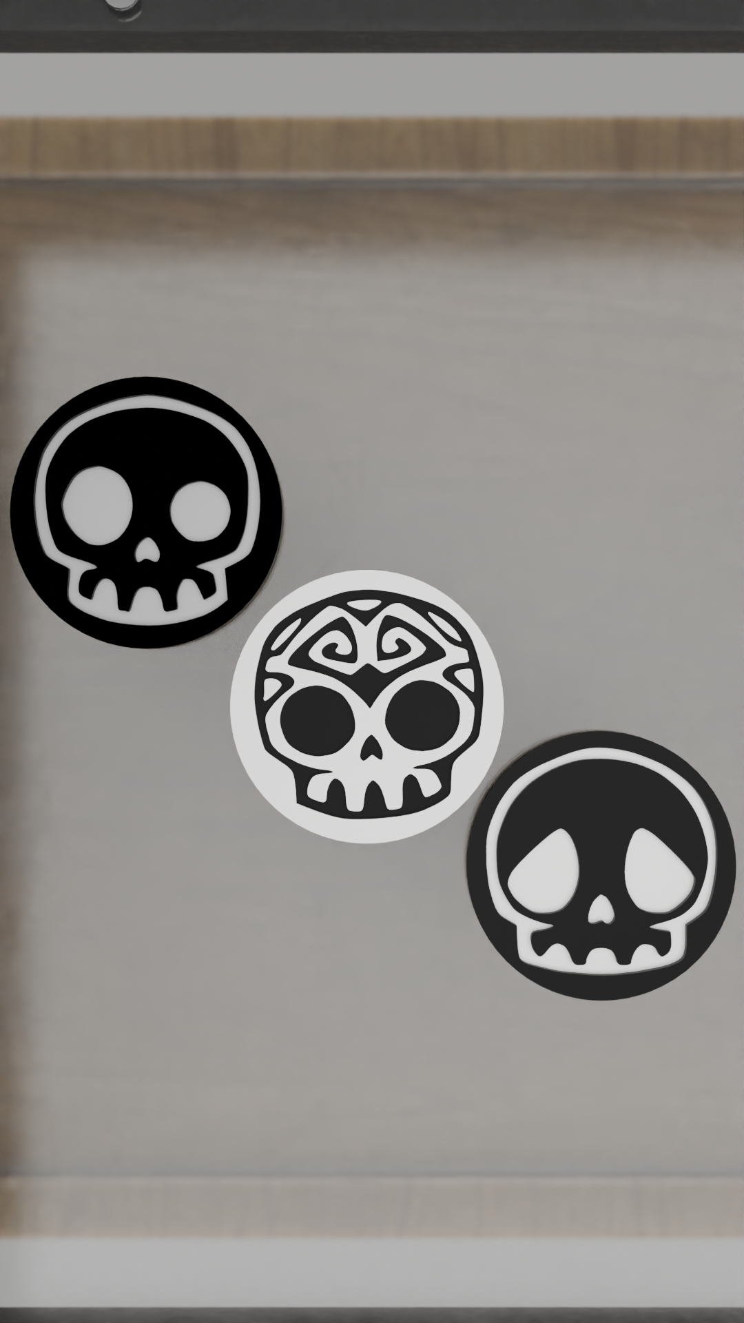 Skull-Shaped Halloween Coaster - 3D Printable