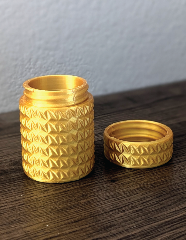 Geodesic Twist Container 2 parts. Ready to print — miniatura 2