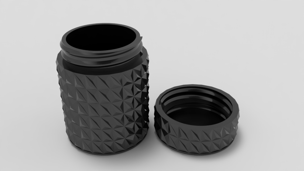 Geodesic Twist Container 2 parts. Ready to print — miniatura 5