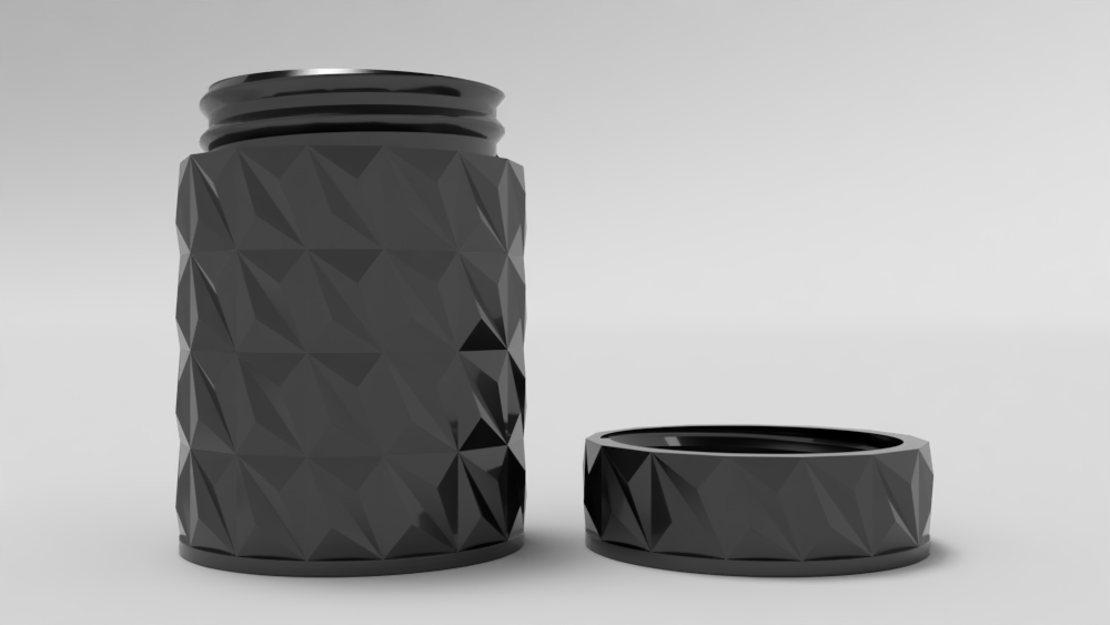 Geodesic Twist Container 2 parts. Ready to print — miniatura 4