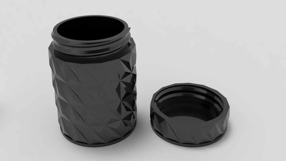 Geodesic Twist Container 2 parts. Ready to print — miniatura 6