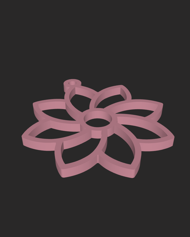 Miniatura 4 do modelo 3D Flower earrings