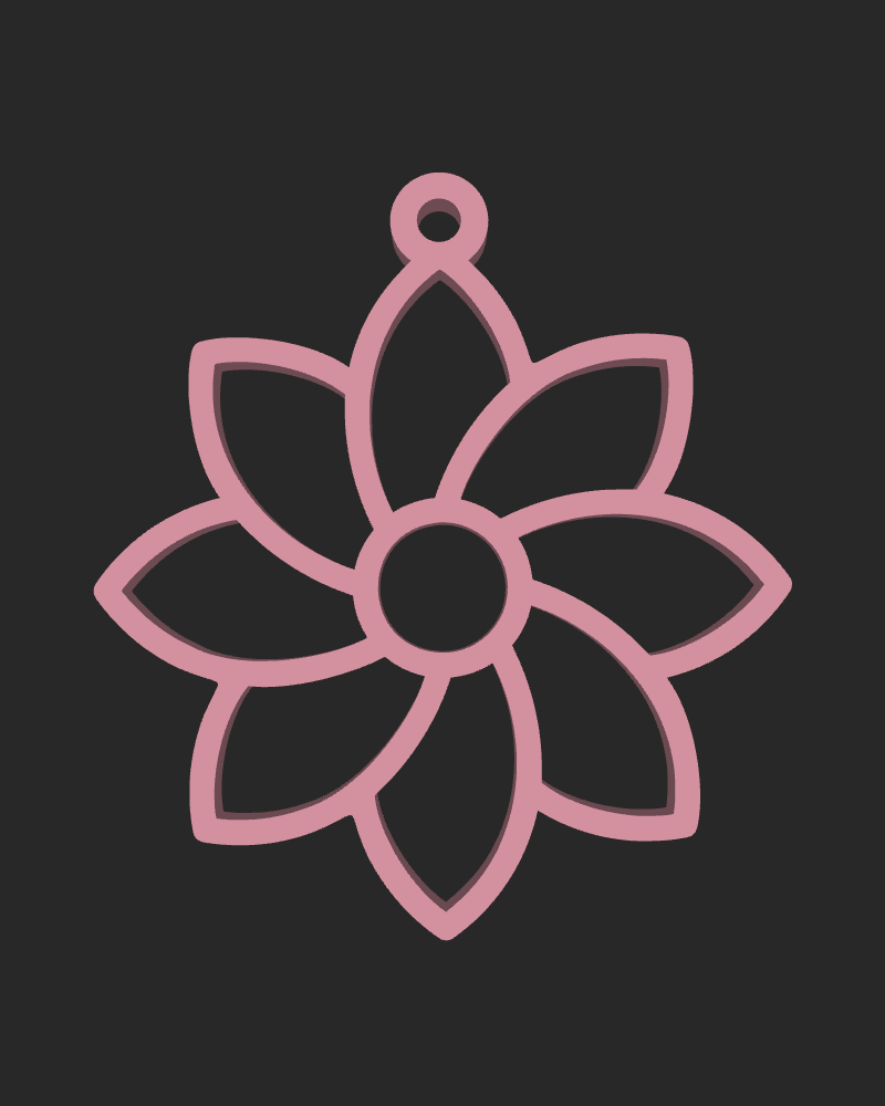 Miniatura 3 do modelo 3D Flower earrings
