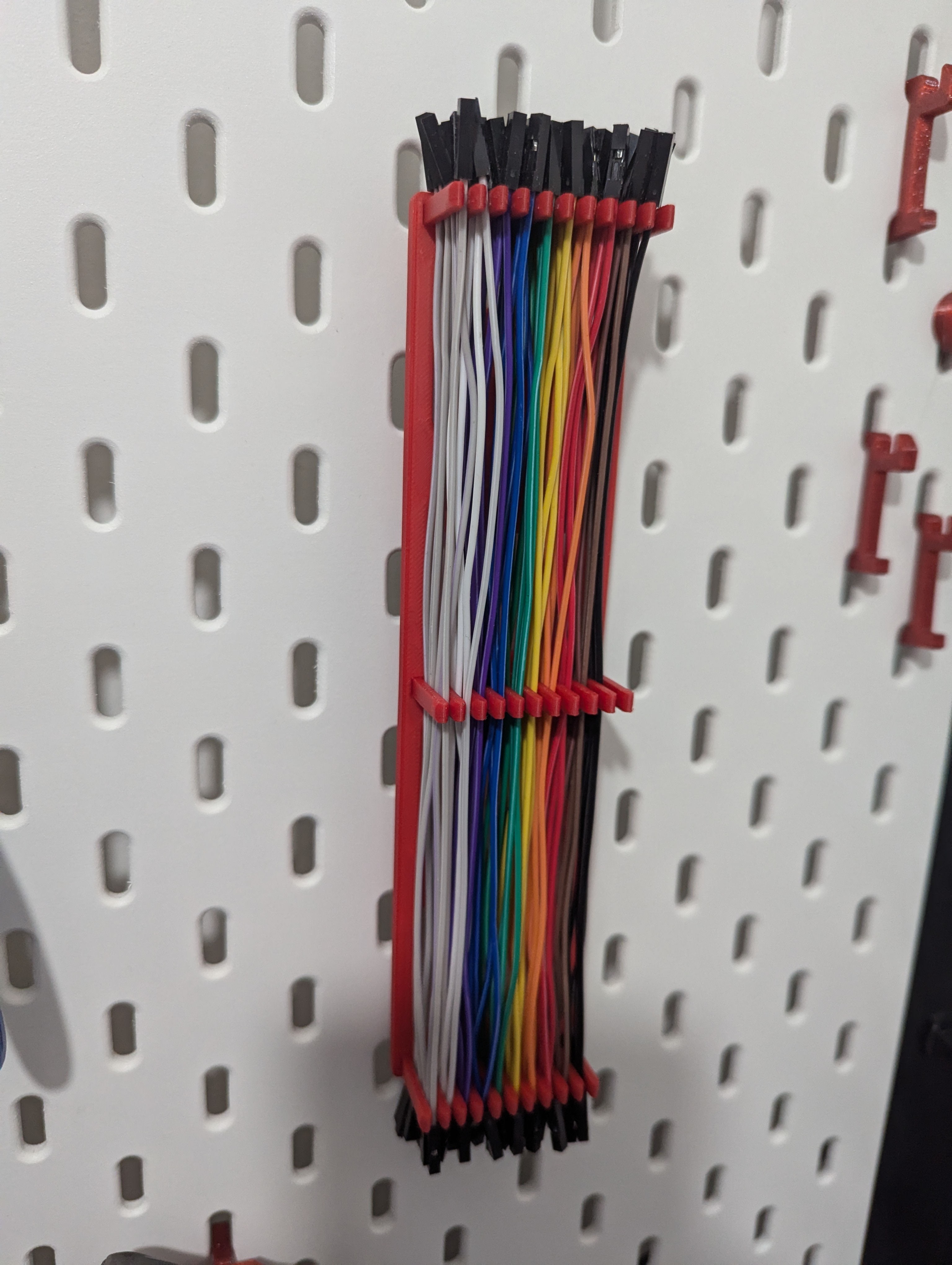 Dupont/Jumper Cable/Wire Organizer with optionnal Universal Skadis Hook 3D model thumbnail