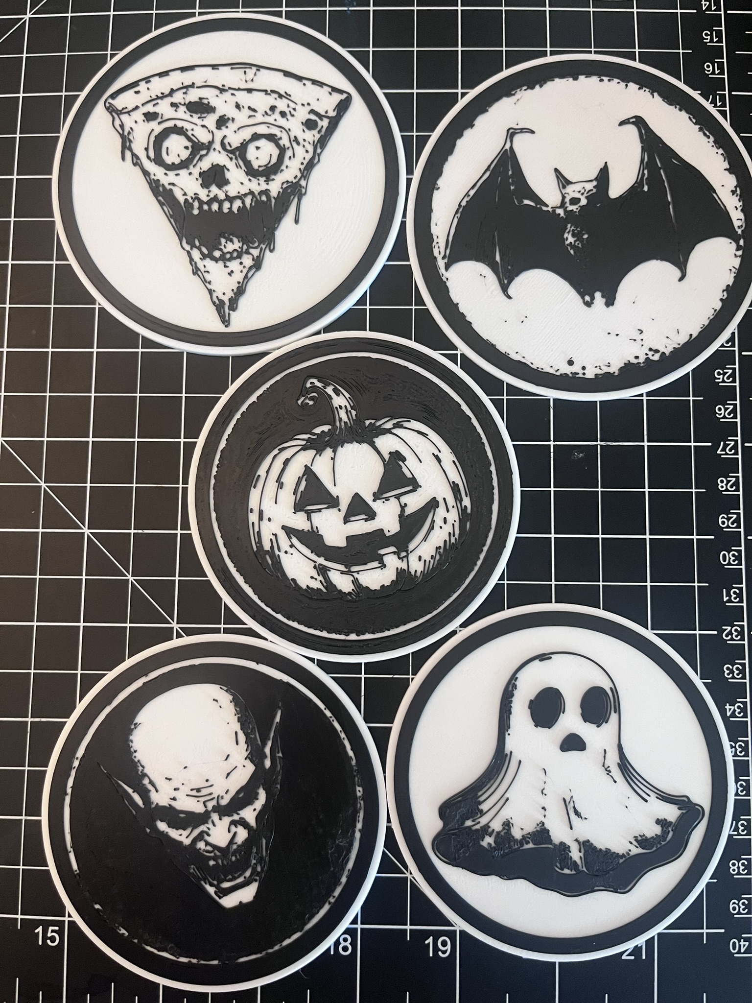 Halloween Monster Coaster Set
