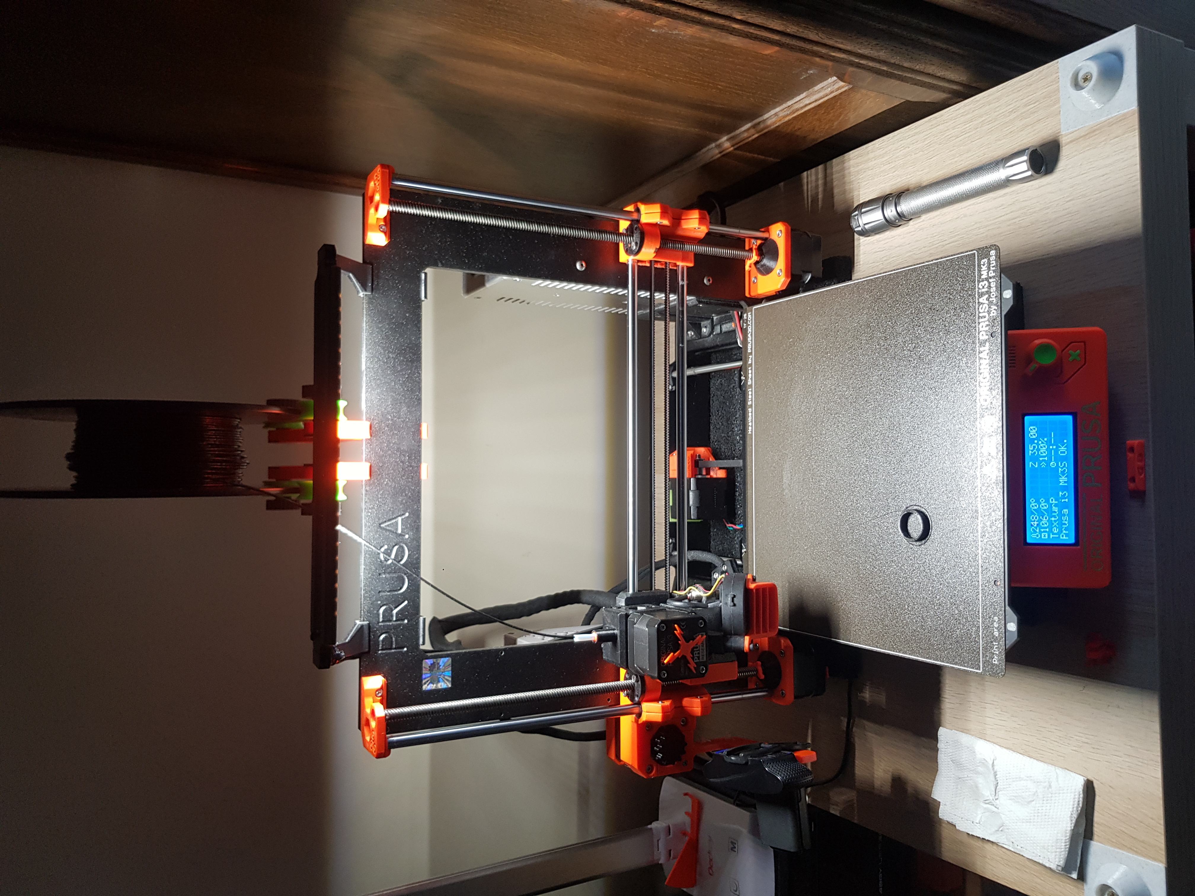 Guide Filament  avec led intégrées pour Prusa MK3/MK3S/MK3S+ 3D model thumbnail
