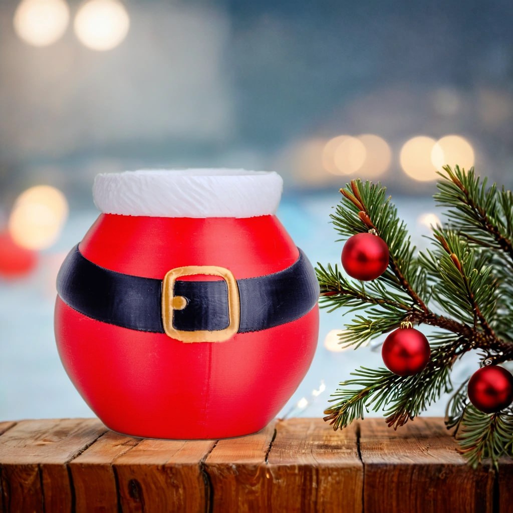 Santa Flower Pot