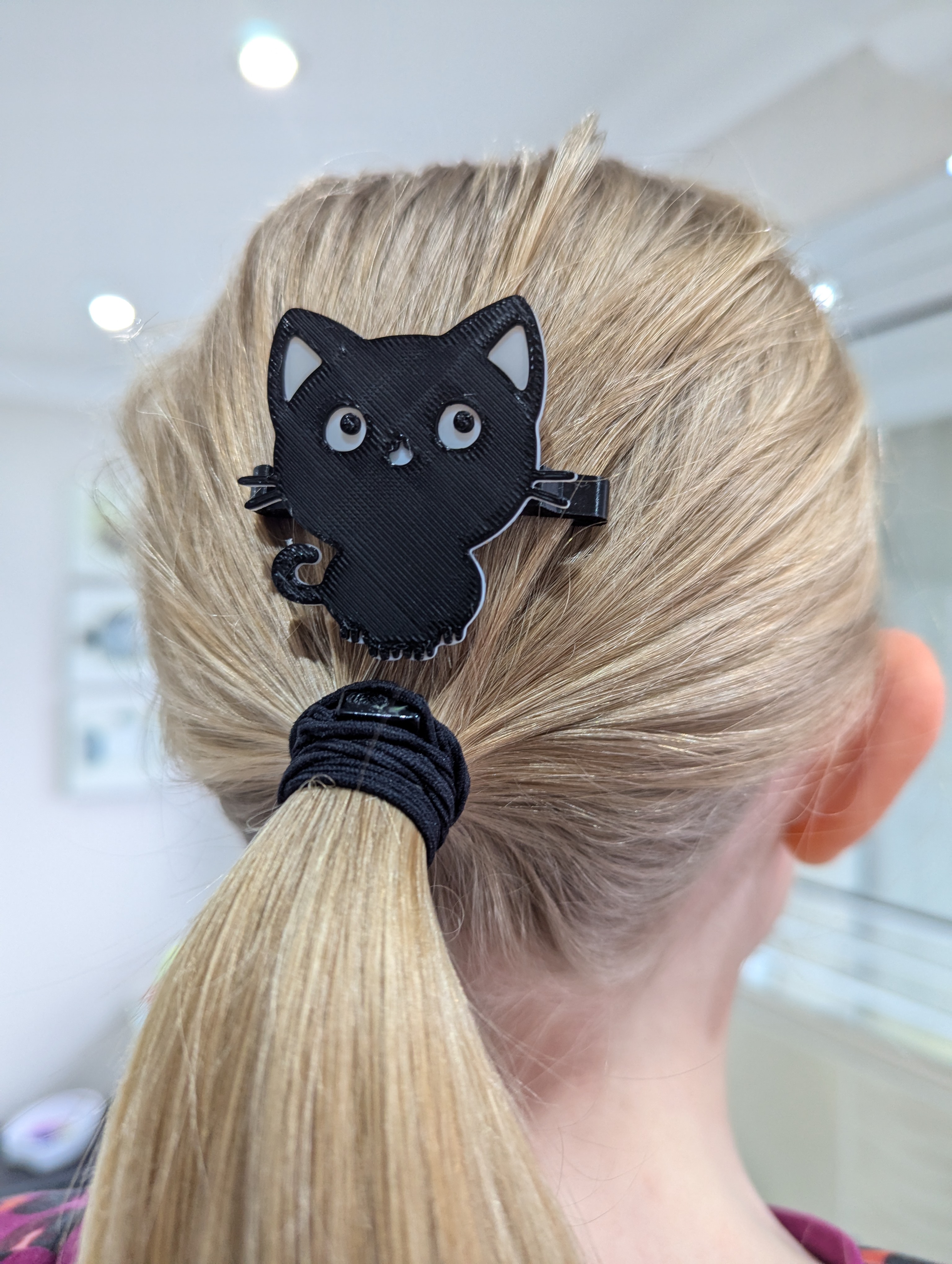 Cute Cat Hair Clip or Badge