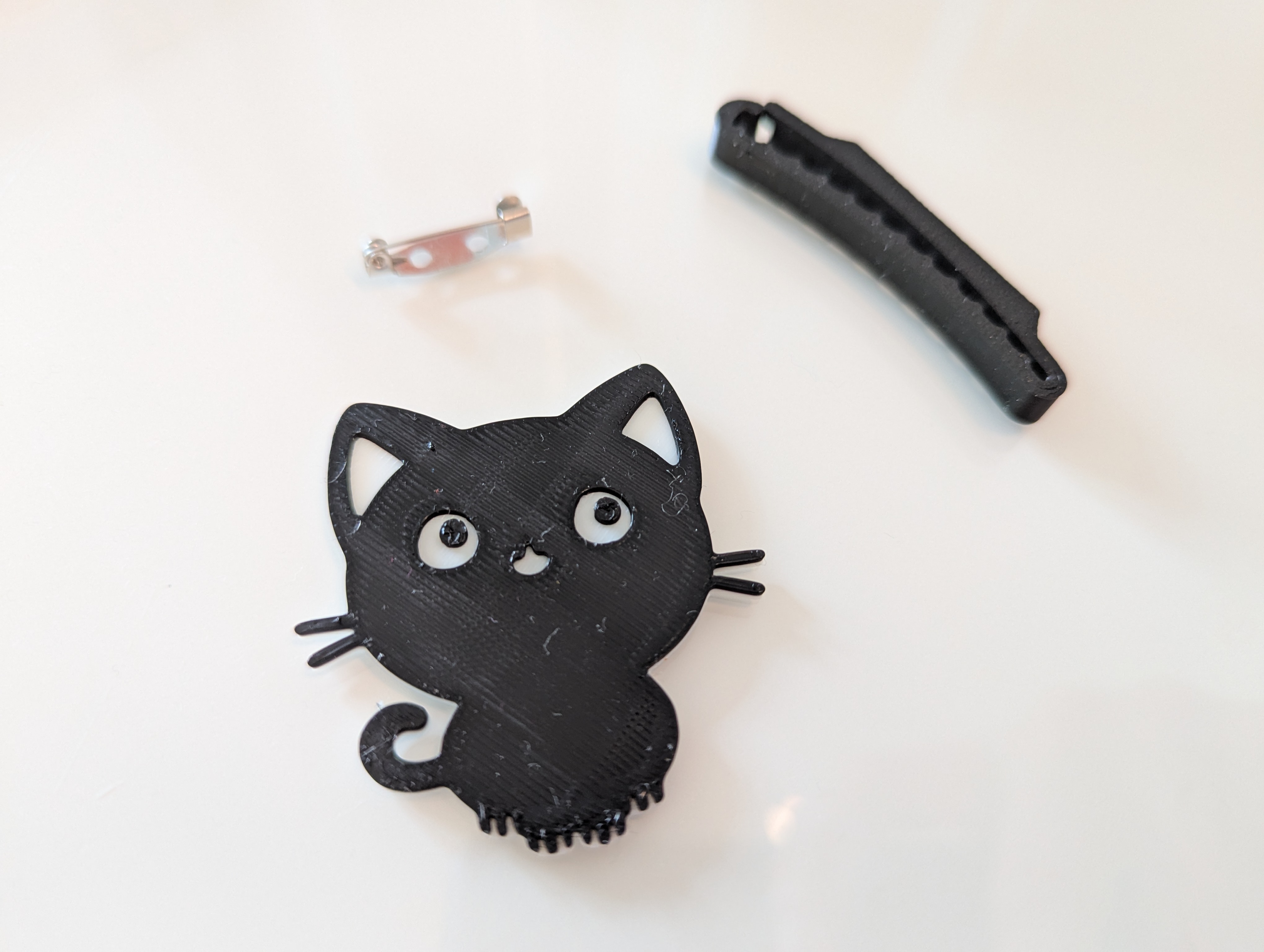 Cute Cat Hair Clip or Badge — thumbnail 2