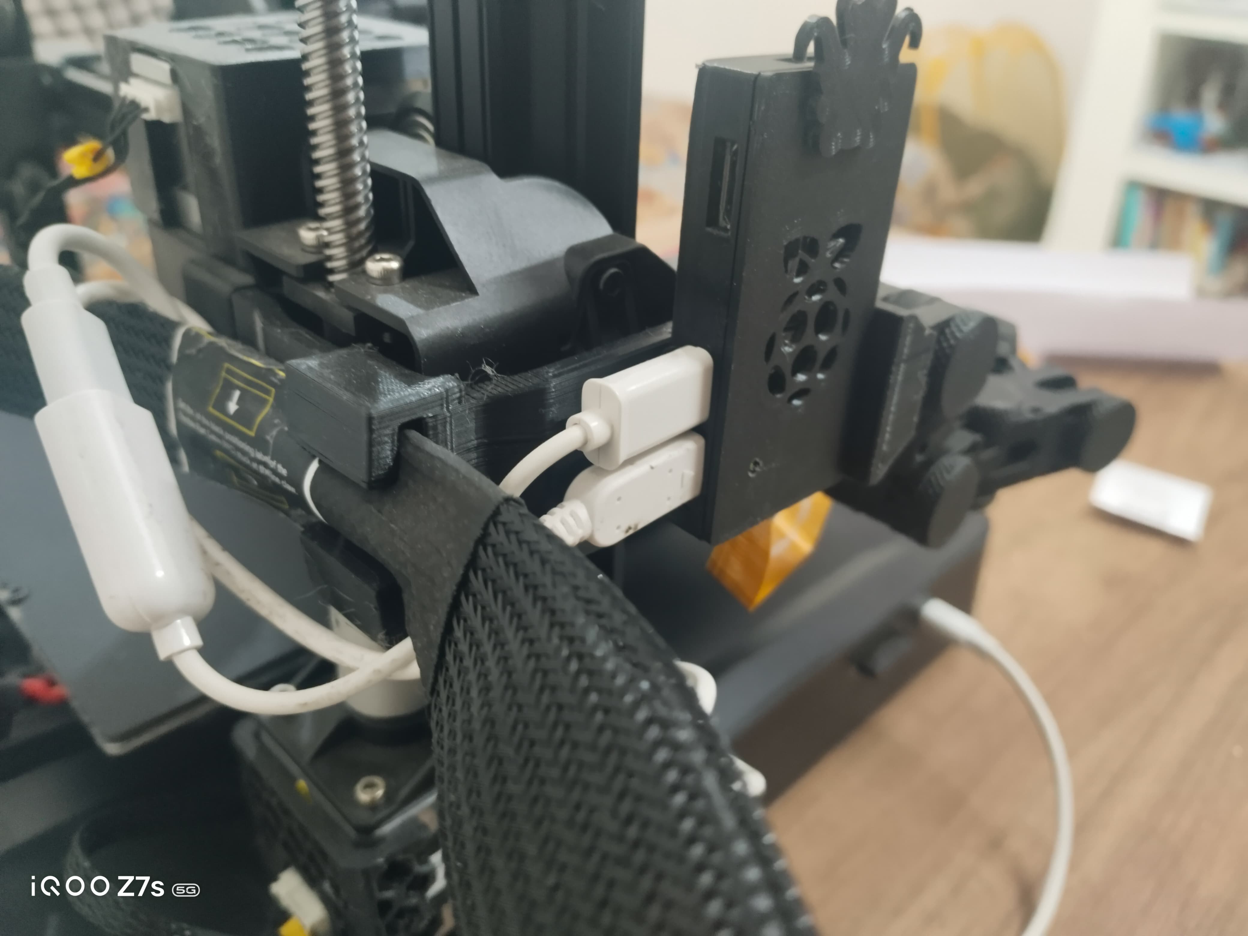 Ender 3 V3 SE Left Side Raspberry Pi Zero 2W & RPi v1.3 Camera Gimbal Mount