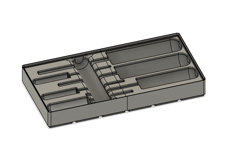 Gridfinity Tray for Bondhus Hex Drivers - 6 Piece Set