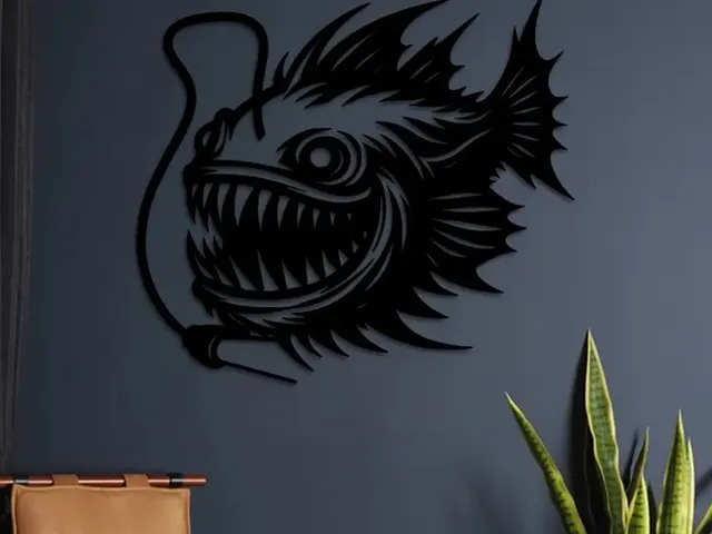 Deep Sea Anglerfish Wall Sculpture