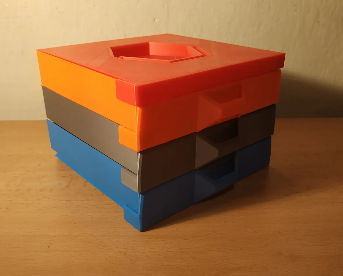 STACKABLE MODULAR LEGO ORGANIZER BOX 3D model 3D printable