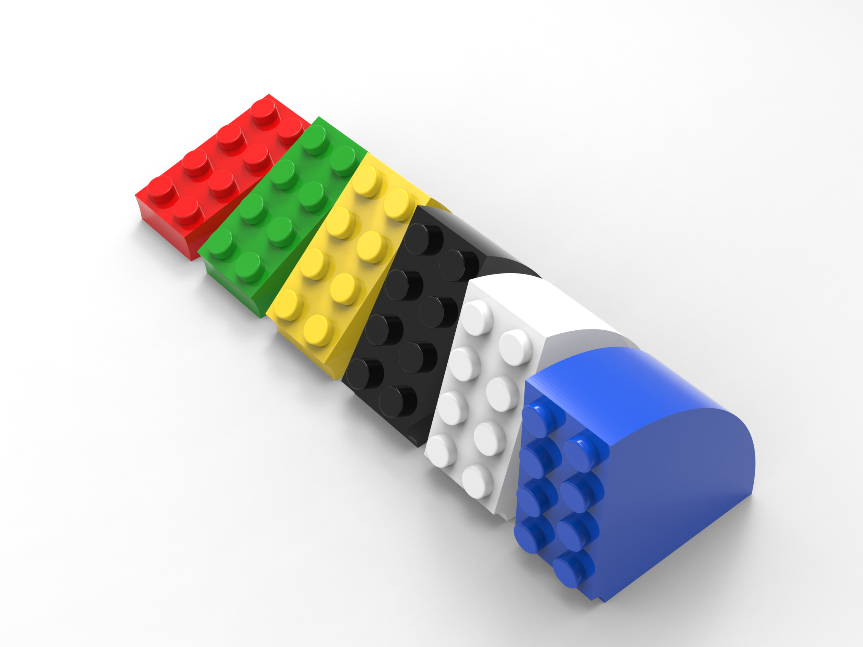 Miniatura 2 do modelo 3D ANGLED LEGO Bricks