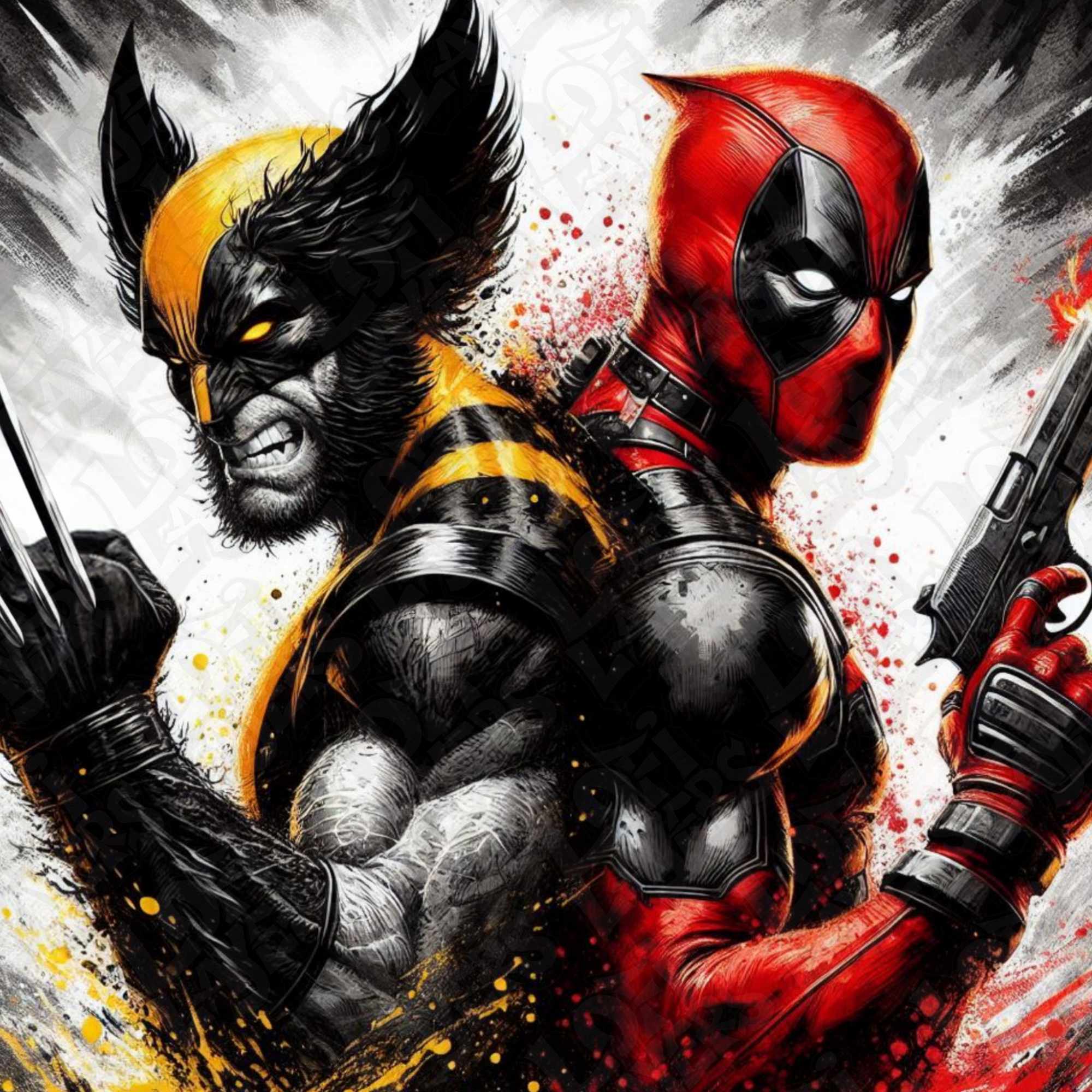 Deadpool and Wolverine Hueforge