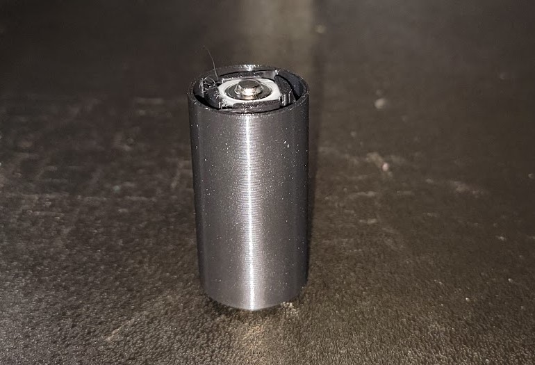 AA to C size spring loaded battery adapter