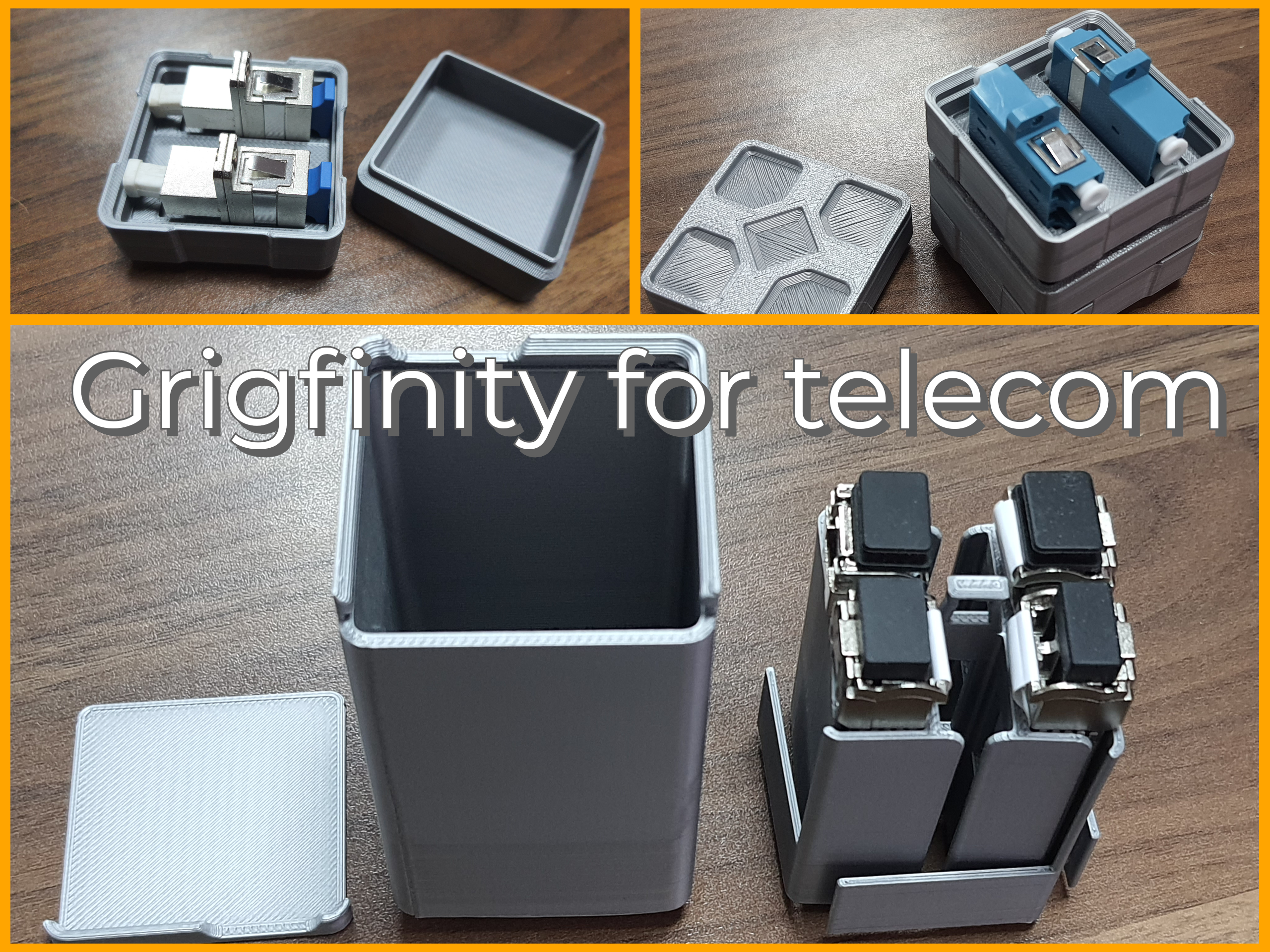 Gridfinity boxes for Telecom 3D model thumbnail