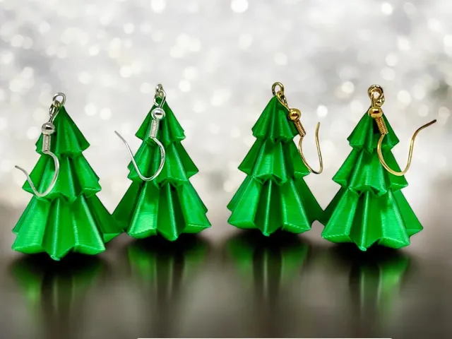 Christmas Tree Earrings Remix