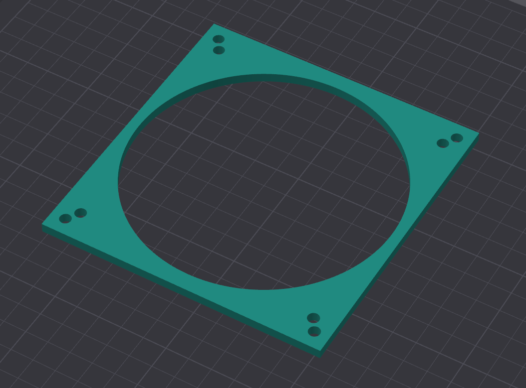 120mm fan mount for wall-mounted blast gate