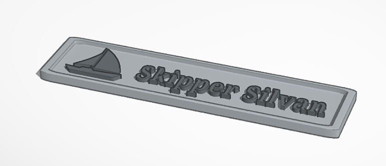 Door Tag "Sailing Boat & Skipper"