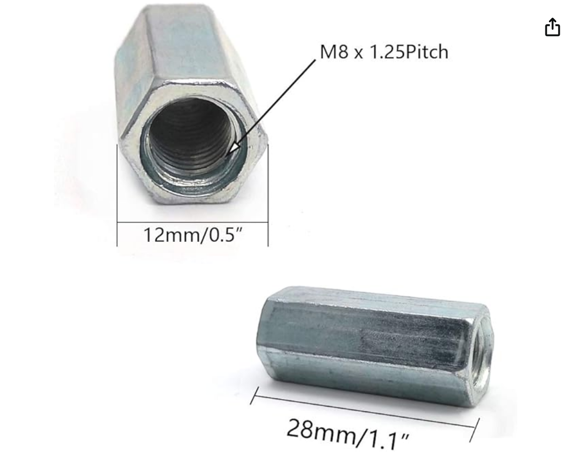 Star Head Clamping Nuts Knob m8 — thumbnail 2