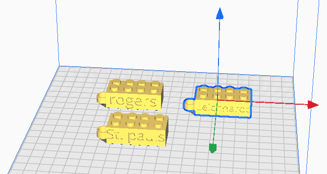 lego brick with street name