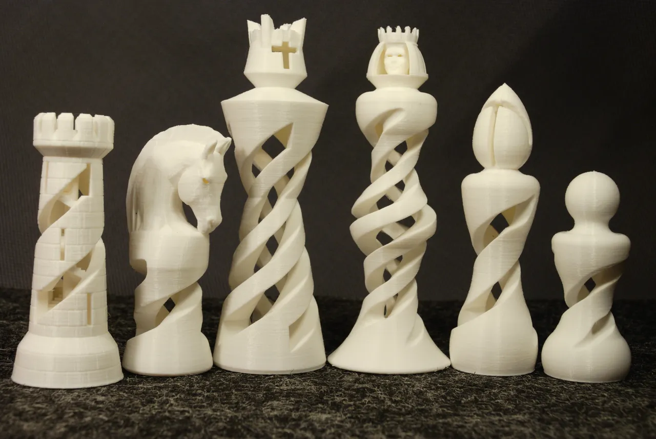 Complete Chess Pieces 3D model 3D printable