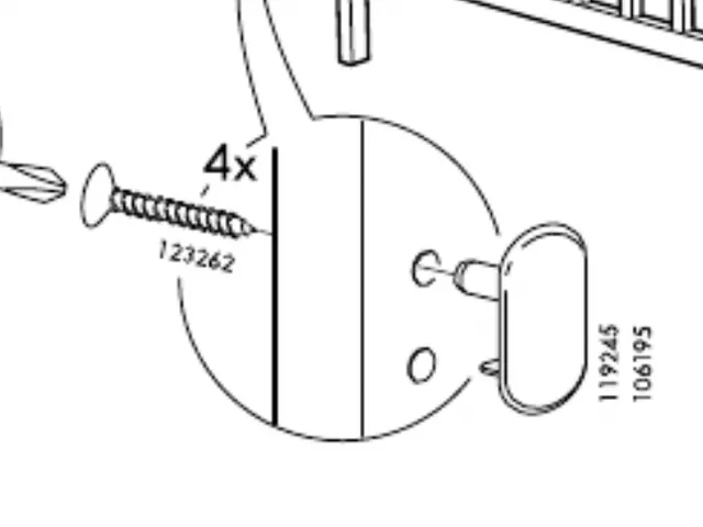 Ikea Sundvik baby bed screw cover 119245 106195
