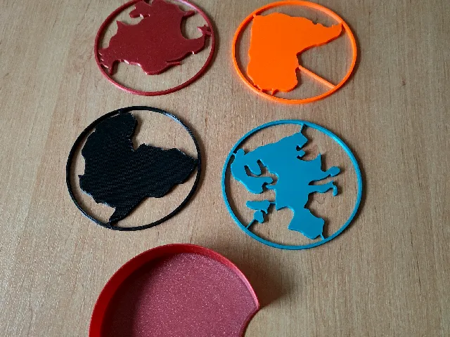 Coasters with a container (not only) for travellers