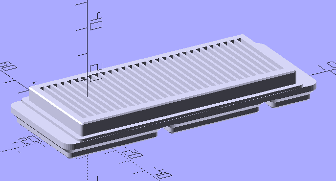 Gridfinity base for VC Design's Radius Gauge Set