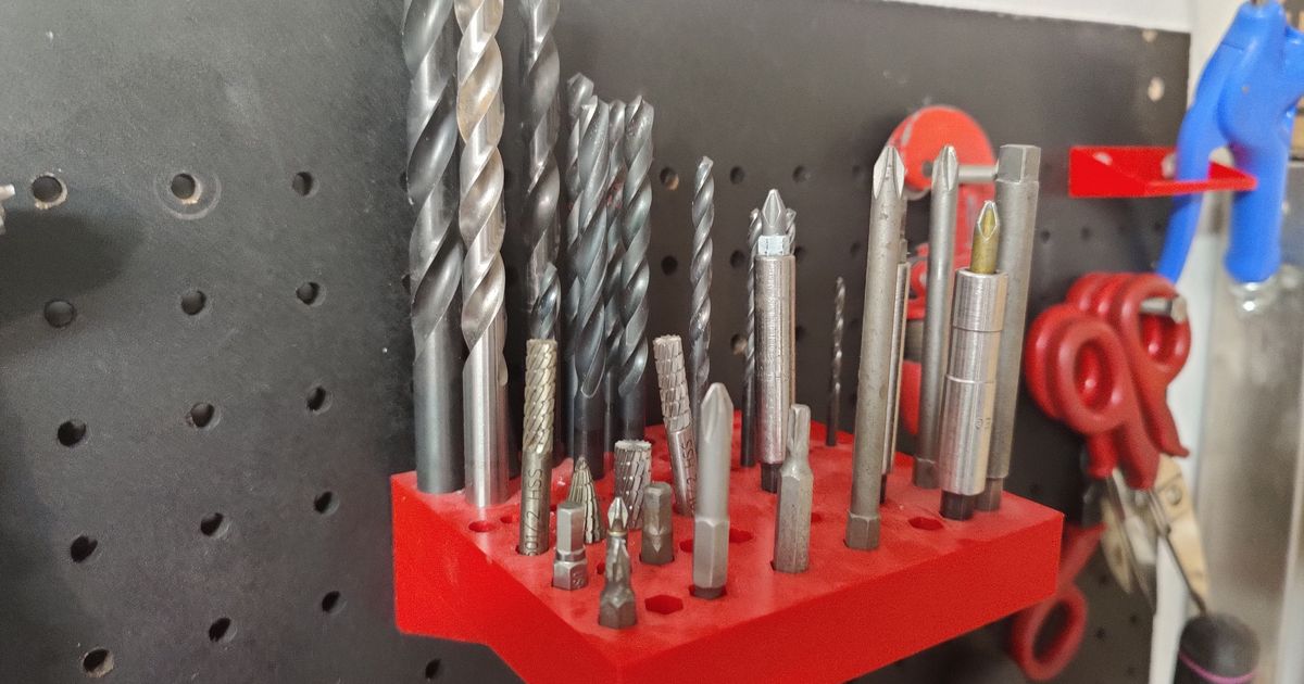 Drill bit organizer by LorenzoDL Download free STL model