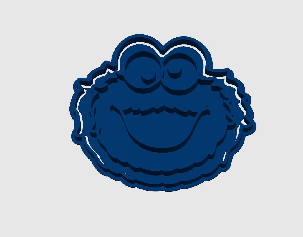 Cookie monster cookie cutter