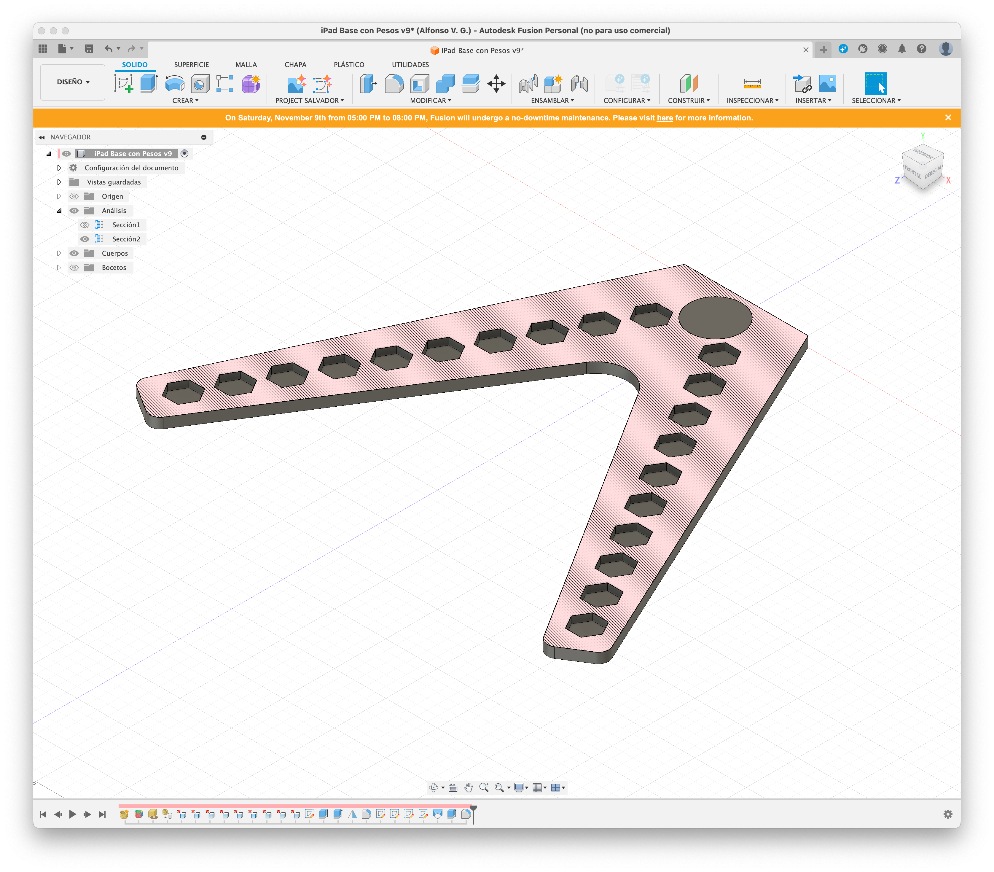 Adjustable iPad 8ª gen mount — thumbnail 2