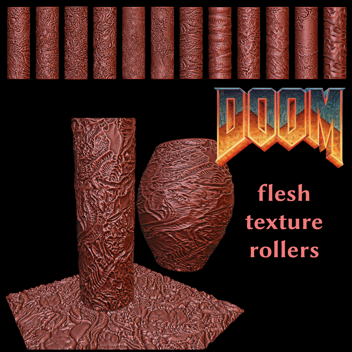 Doom Props - Flesh Texture Rollers