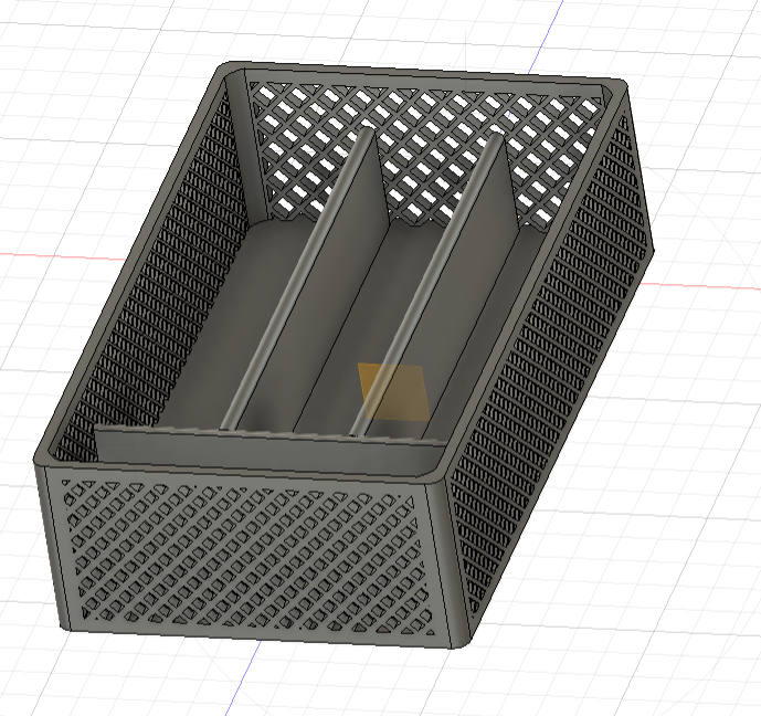 Cool box organizer for pencils and sticky notes.