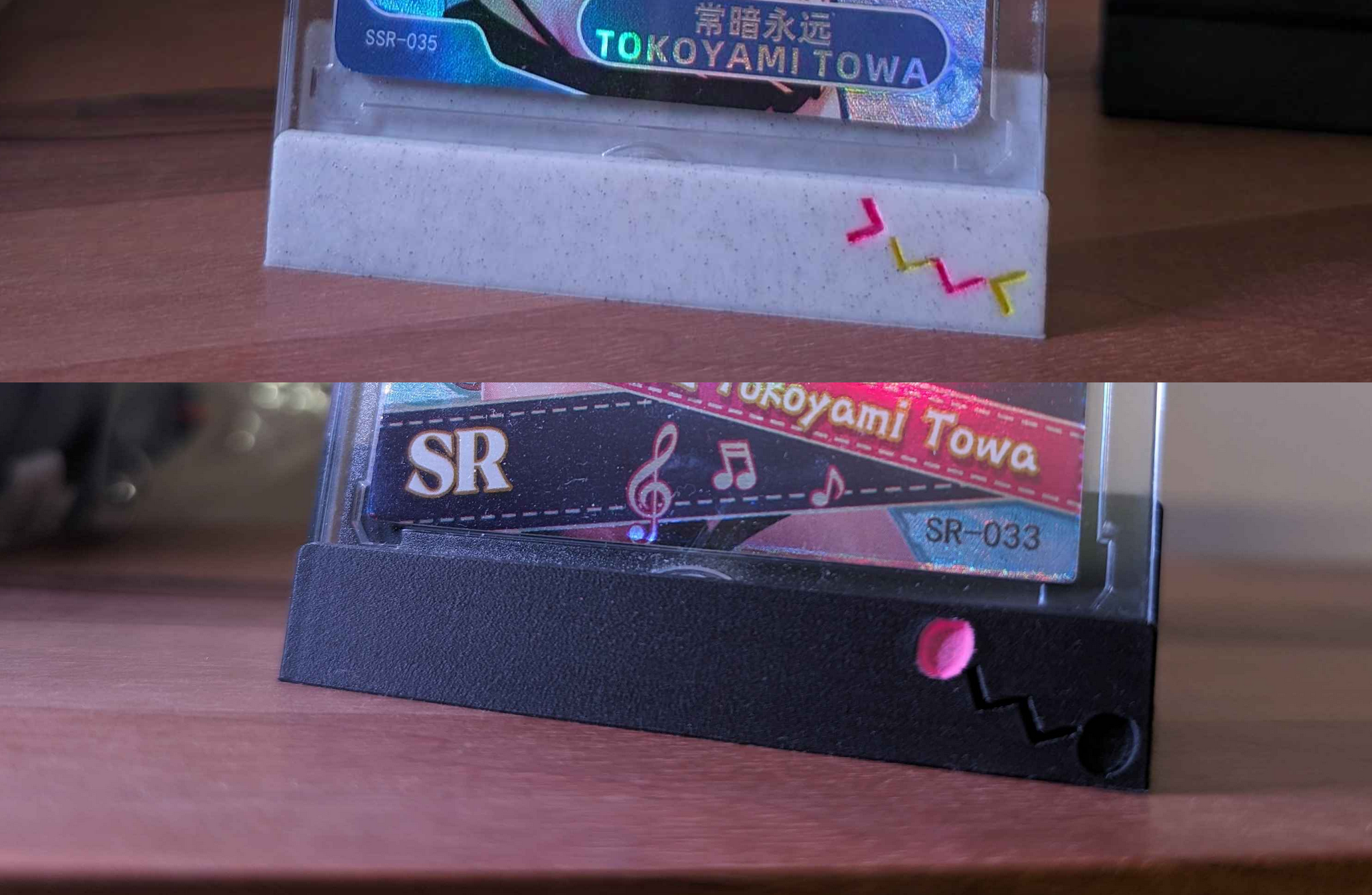 Card stand for magnetic holder - engraving not included