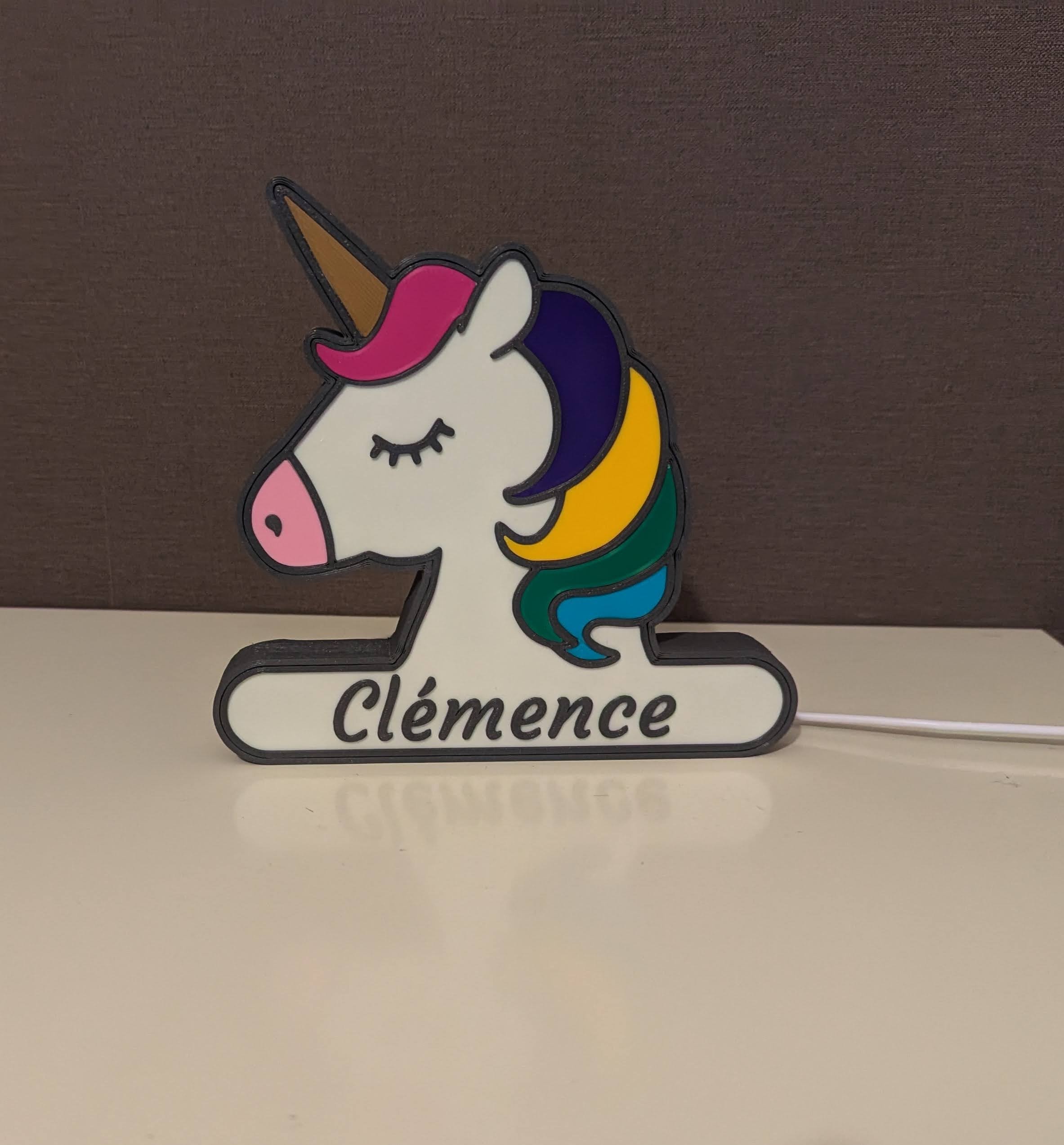 Unicorn Lamp led - Lampe led licorne by Elyse | Download free STL model ...