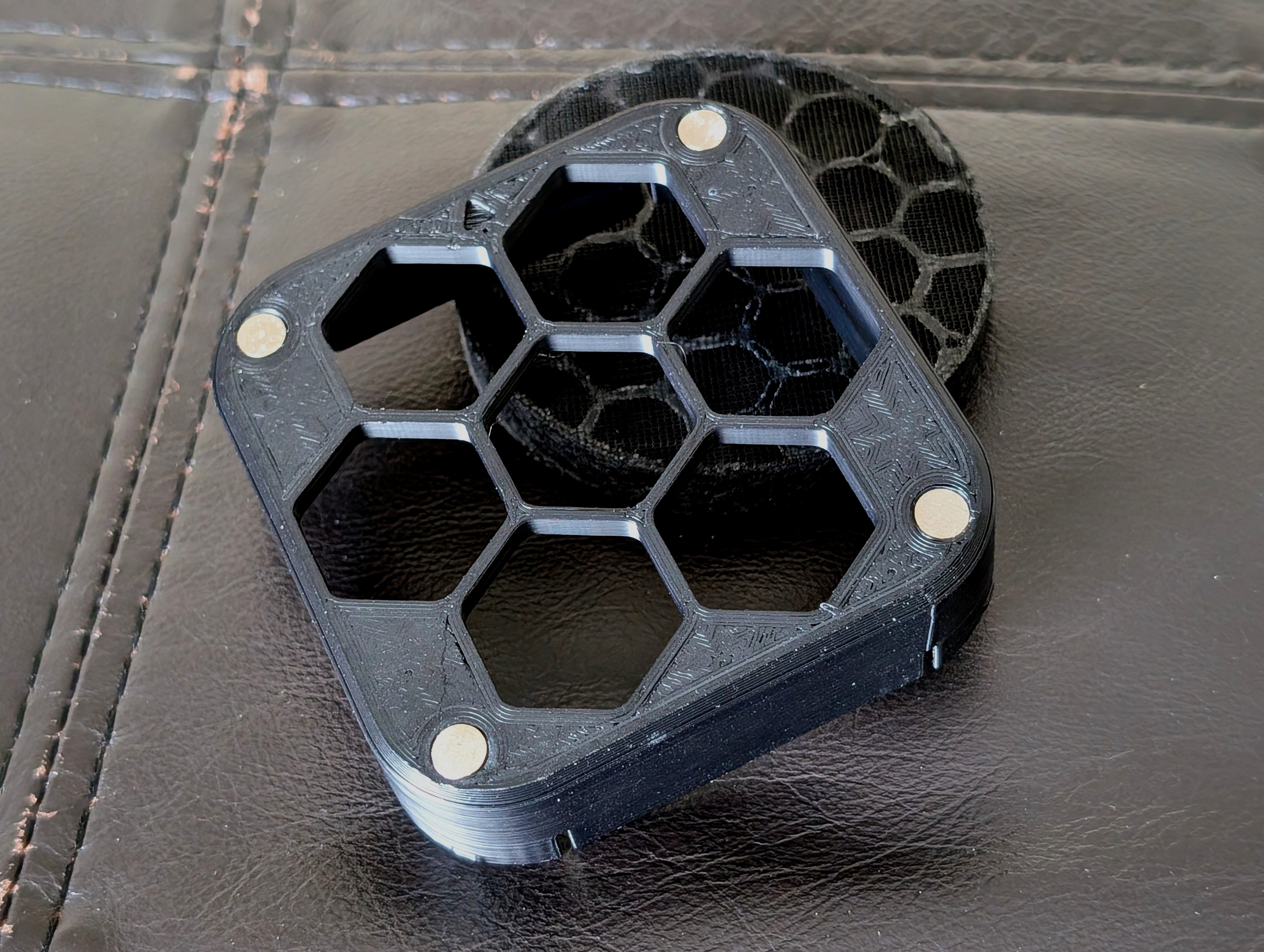 Creality K1/K1C exhaust charcoal filter holder for magnetic attachments