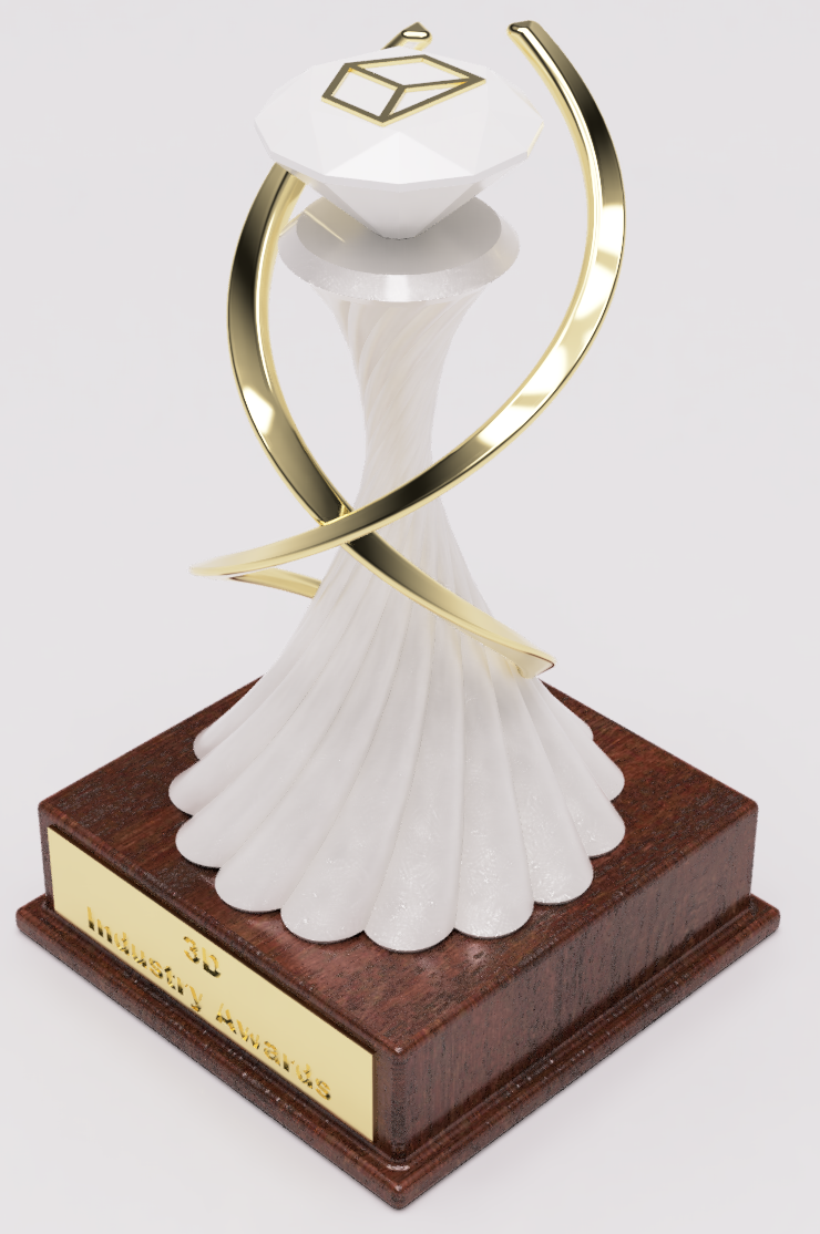 3D Print Industry Awards 2024 Trophy 3
