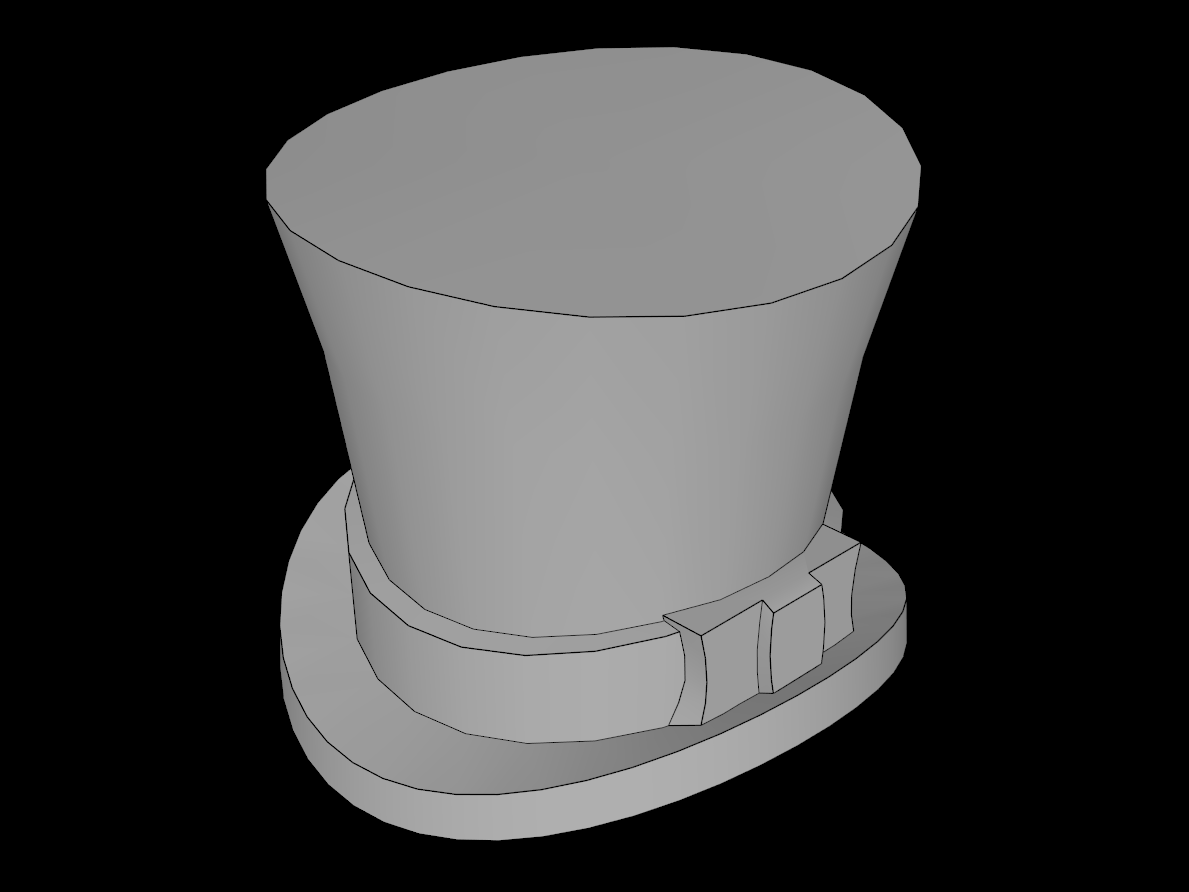 Lego Compatible (27149.dat) Minifig Hat Cylinder Tapered with Hatband