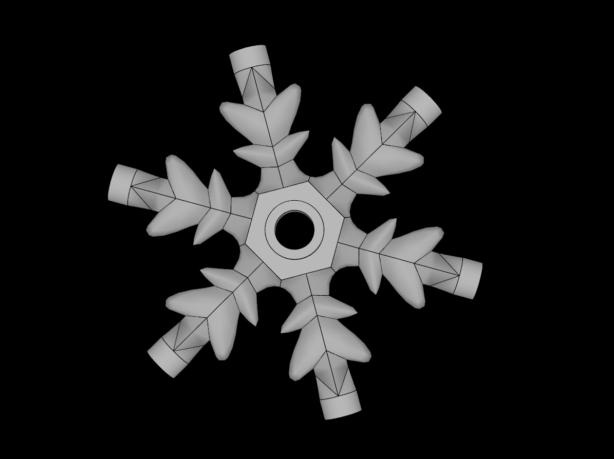 Lego Compatible (42409.dat) Snow Flake  4 x  4