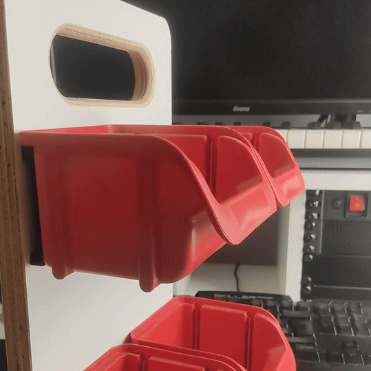 Stacking Display Boxes (Sichtlagerboxen) Wall Mount