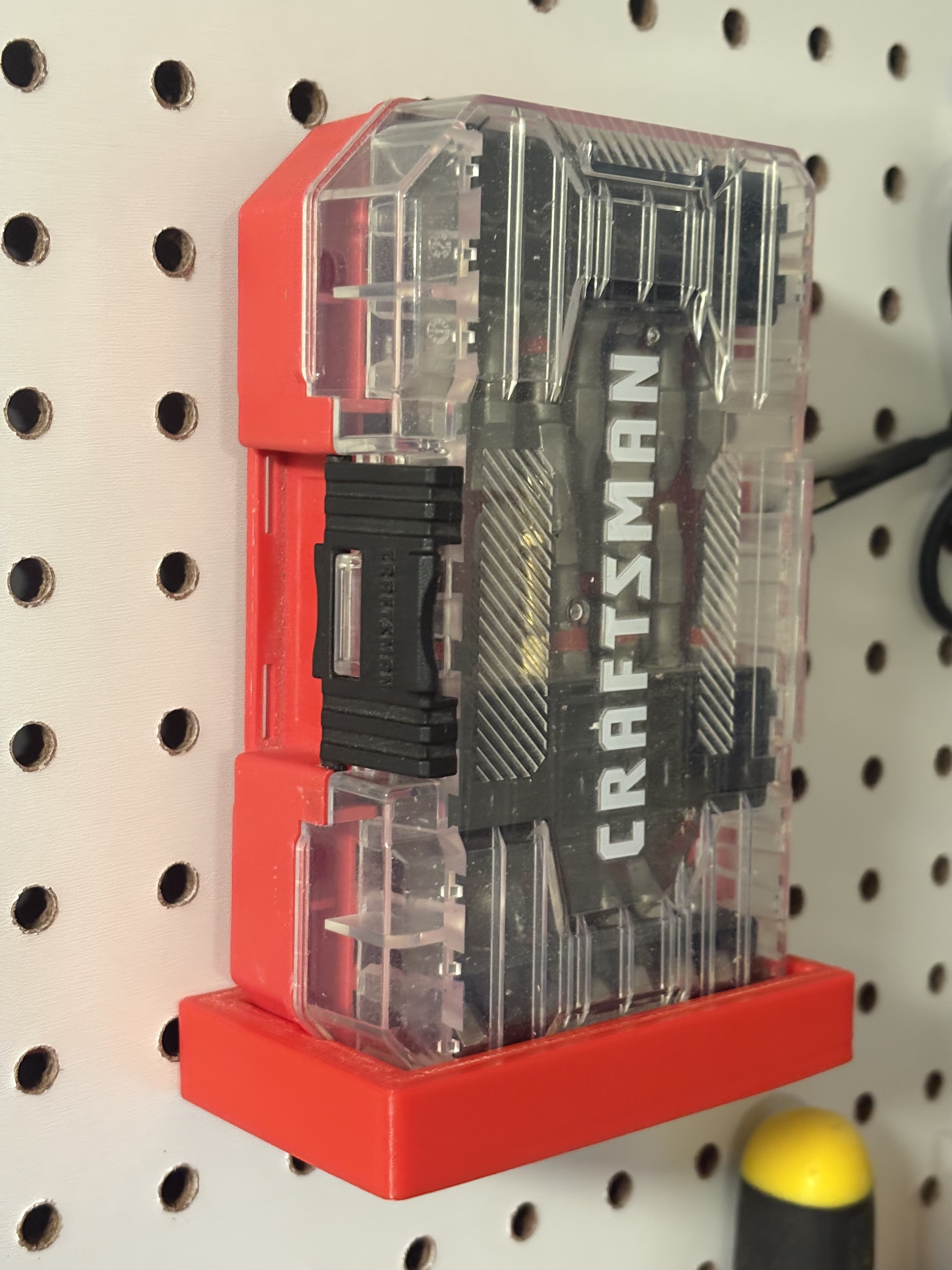 Peg Board Bracket for Craftsman Bits Box CMAF1247 or CMAM2214