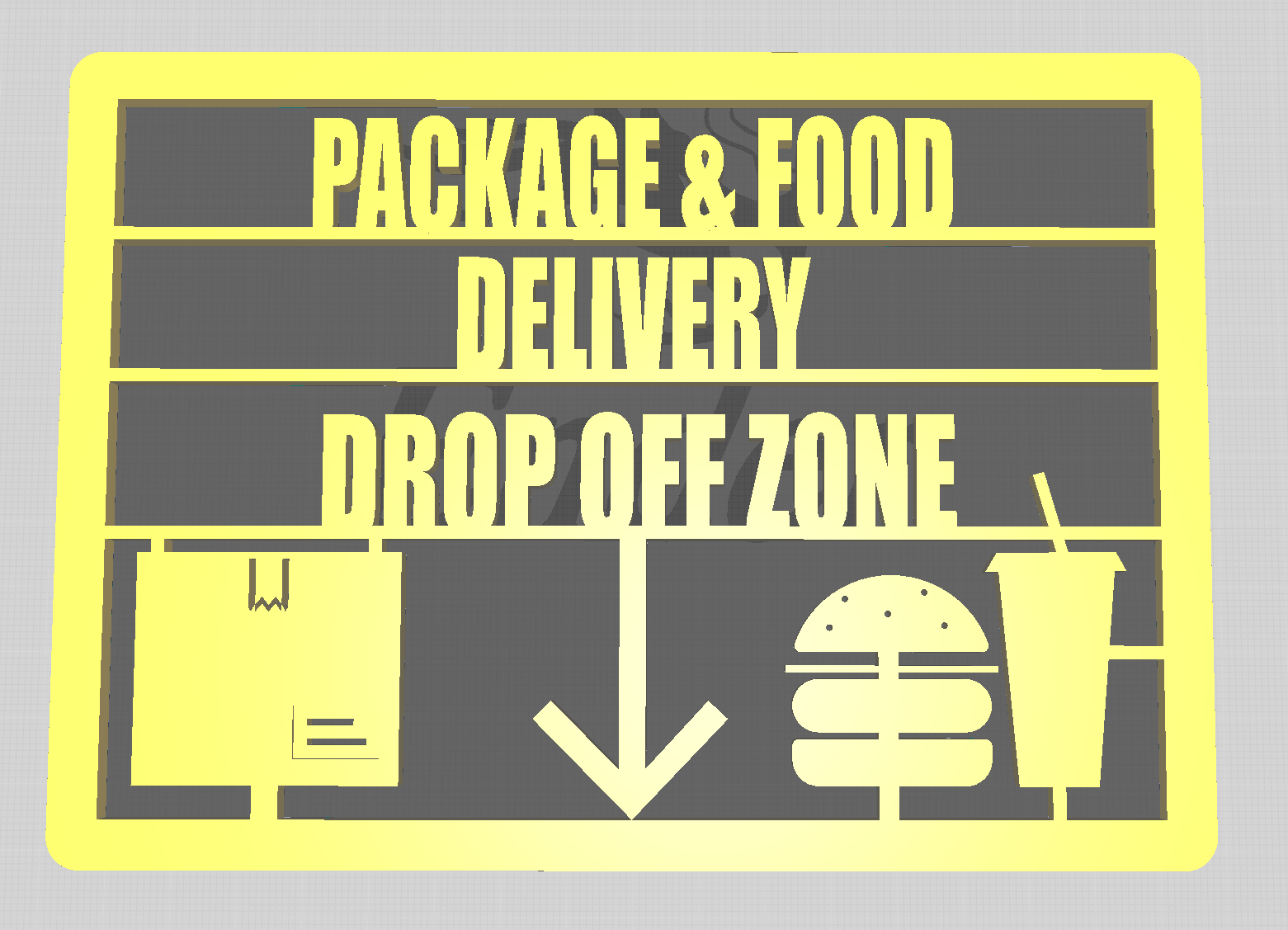 Delivery Drop Off sign by BunPrints | Download free STL model ...