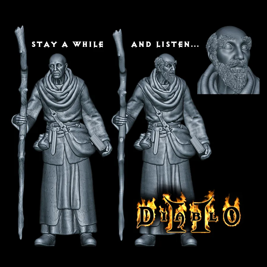 Diablo II - Deckard Cain by kaucukovnik.vi | Download free STL model ...