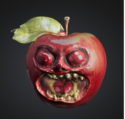 Miniatura 2 do modelo 3D Screaming apple