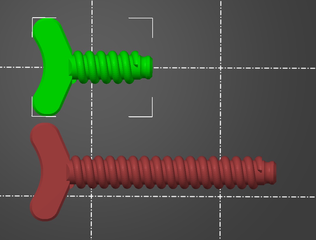 Shorter Medium Screw [REMIX] 3D model thumbnail
