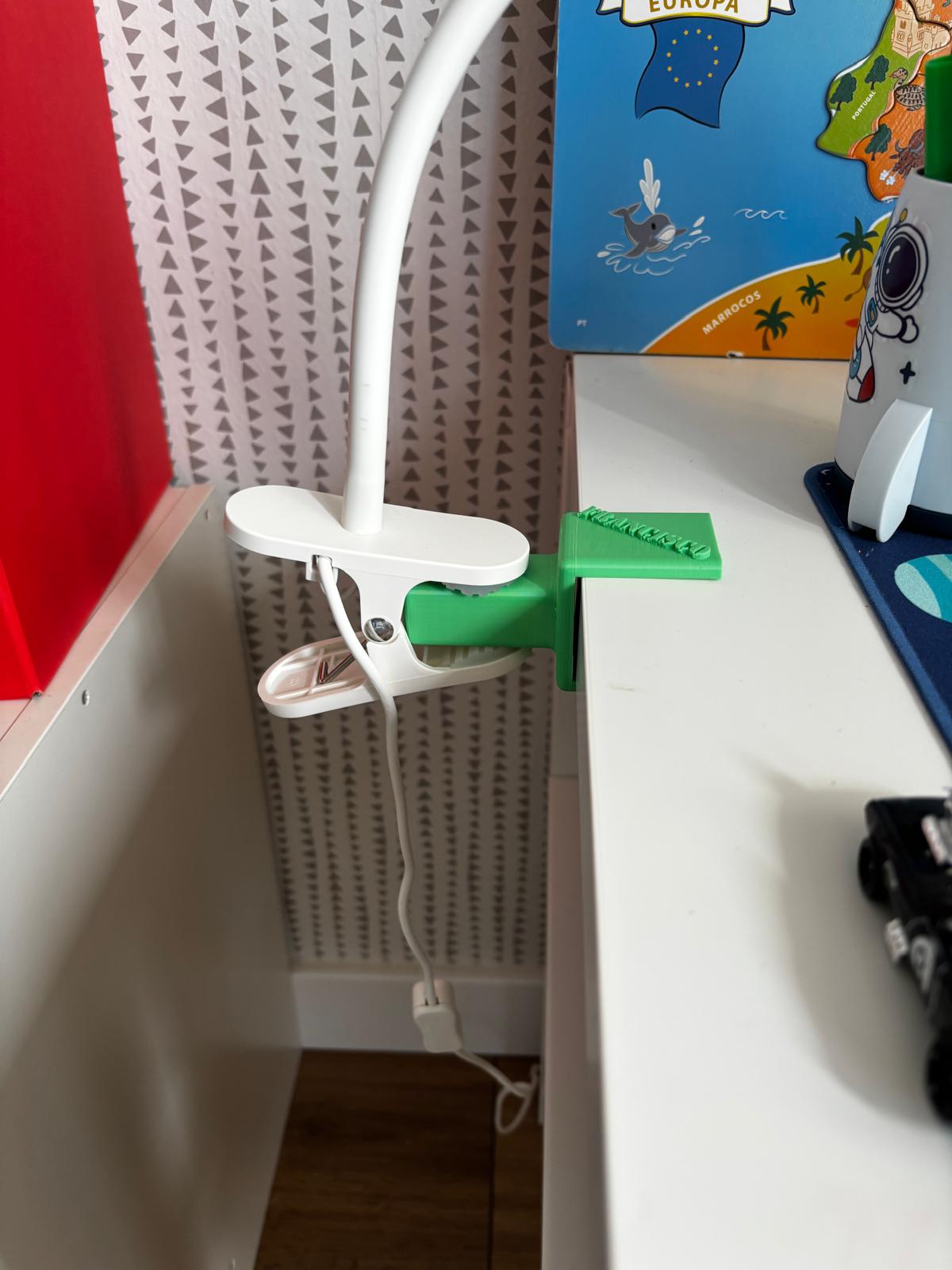 Side support for NÄVLINGE IKEA clamp lamp